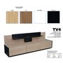 New Concept Black and Maple TV Stand - TV4