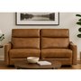 Rachel Leather Power Reclining Loveseat with Lumbar Support by Elran
