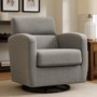 Swiveling Gliding Fabric Armchair by Elran