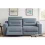 Nora Power Reclining Leather Condo Sofa with power headrest by Elran