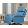 Power Reclining and Swivel Leather Armchair by Elran