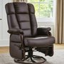 Gliding Leather Armchair Rocking Swivelling and Reclining by Pel