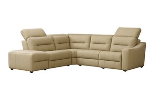 Nora 5-Pc Power Reclining Leather Sectional by Elran