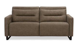 Cleo Leather Power Reclining Condo Sofa with Power Headrest by Elran