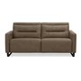 Cleo Leather Power Reclining Condo Sofa with Power Headrest by Elran