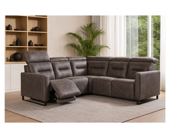 Cleo 5-Pc Fabric Power Reclining Sectional by Elran