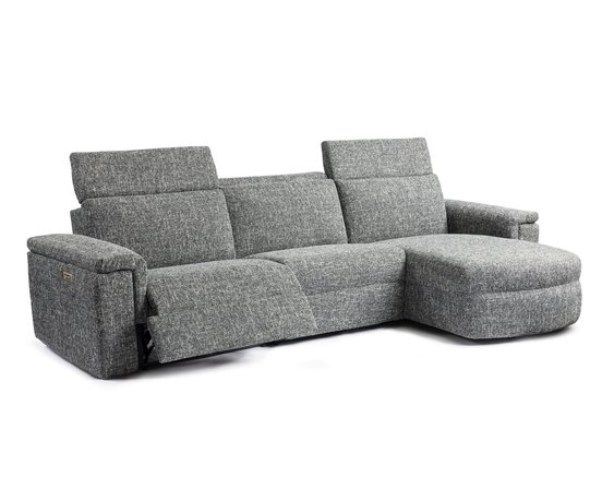 Zoe Fabric Power Reclinign Sofa Chaise by Elran