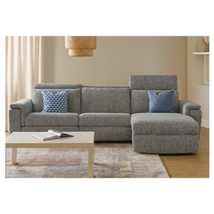 Zoe Fabric Power Reclinign Sofa Chaise by Elran