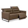 Cleo Leather Power Reclining Loveseat with Power Headrest by Elran