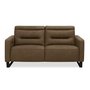 Cleo Leather Power Reclining Loveseat with Power Headrest by Elran
