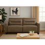 Cleo Leather Power Reclining Loveseat with Power Headrest by Elran