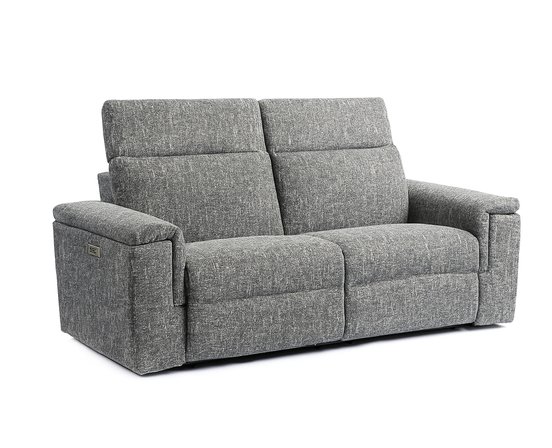 Zoe Fabric Power Reclining Loveseat with Power Headrest by Elran