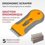 Glass Ceramic Cooktop Cleaning Kit W/Bonus scraper 5 blades and sponge
