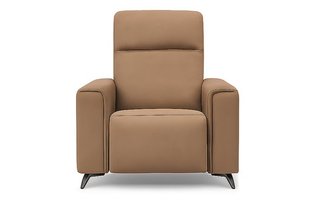 Fabrice Leather Power Recliner with Power Headrest and Power Pack by Elran