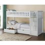 Twin/Twin Bunk Bed with Storage White - B2053SBW-1