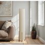 Wood and Ivory Floor Lamp