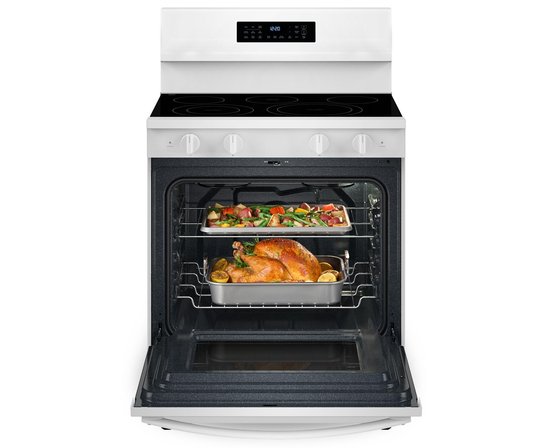 Whirlpool 30-Inch Freestanding Electric Range With Air Cooking Technology - YWFES7030SW