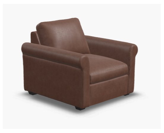 MADISON ROLL ARM leather armchair by Palliser