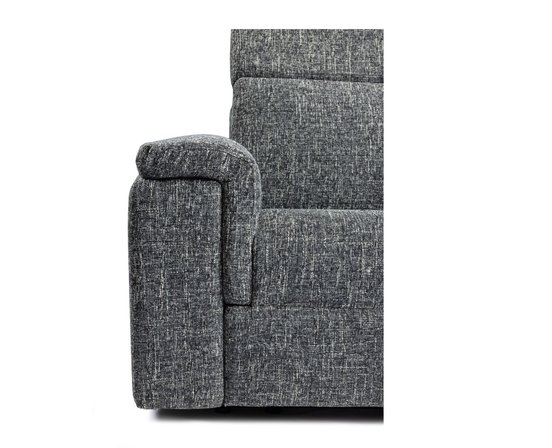 Zoe Fabric Power Reclining Loveseat with Power Headrest by Elran