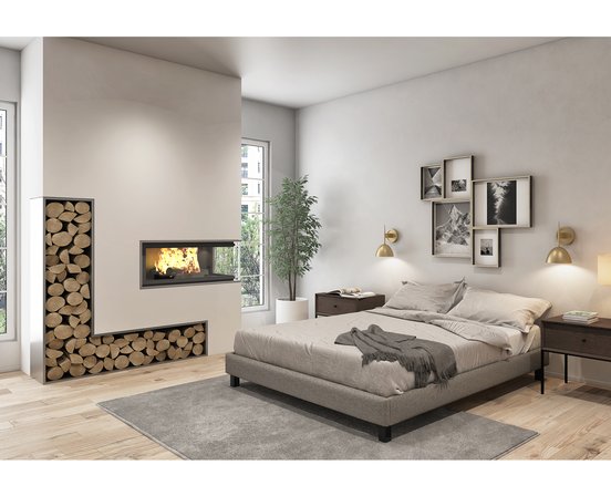 Ulphostered Platform Bed King Size 60 in. by Beaudoin