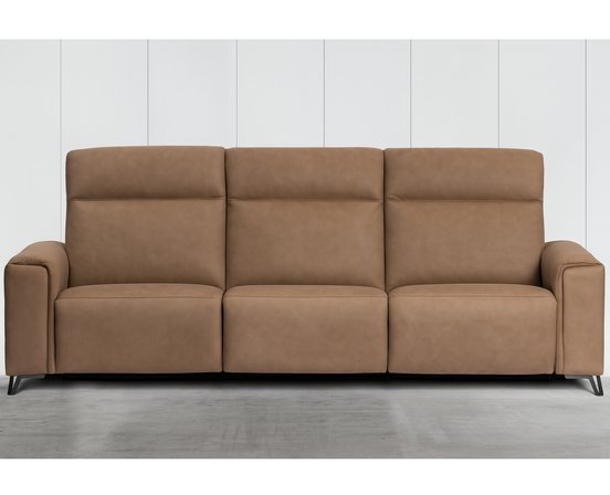 Fabrice Leather Power Reclining Sofa with Power Headrest by Elran