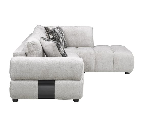Fabric Sectionnal Sofa with corner chair on the right by Deco-Style