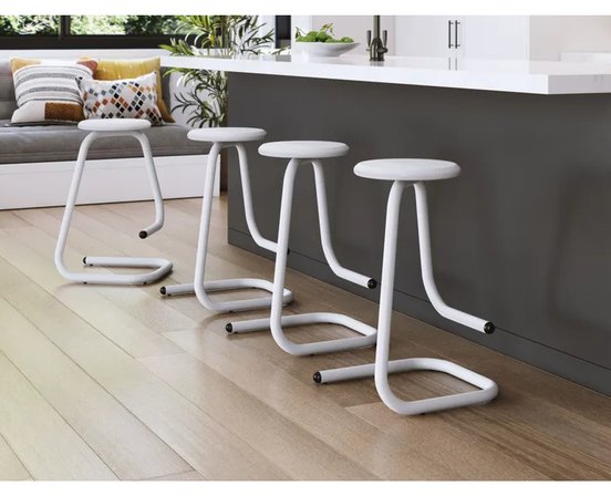 Non swivel stool Paperclip by Amisco