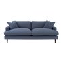 Martha Fixed sofa in indigo blue fabric