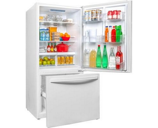 Danby 30-Inch, 18.7 Cu. Ft. Bottom Freezer Refrigerator - DBM187E1WDB