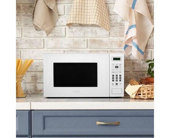 Danby 17-Inch, 0.7 Cu.Ft. Countertop Microwave Oven With 6 Auto Cook Options - DBMW0721BWW