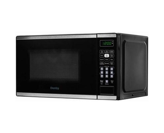 Danby 17-Inch, 0.7 Cu.Ft. Countertop Microwave Oven With 6 Auto Cook Options - DBMW0722BBS