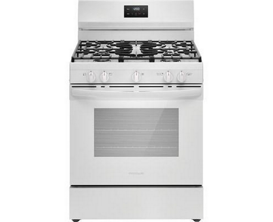 Frigidaire 30-Inch Freestanding Gas Range With 5 Burners - FCRG3052BW