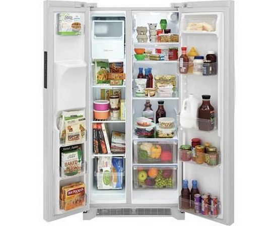 Frigidaire 33-Inch, 22.2 Cu.Ft. Freestanding Side-By-Side Refrigerator With Ice And Water Dispensing System - FRSS2323AW
