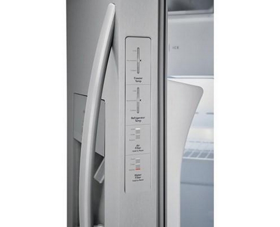 Frigidaire 36-Inch, 25.6 Cu.Ft. Freestanding Side-By-Side Refrigerator With Ice And Water Dispensing System - FRSS2623AS
