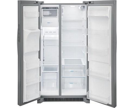 Frigidaire 36-Inch, 25.6 Cu.Ft. Freestanding Side-By-Side Refrigerator With Ice And Water Dispensing System - FRSS2623AS