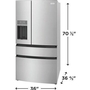 Frigidaire 36-Inch, 26.3 Cu. Ft. French 4-Door Refrigerator With External Water And Ice System - FRMS2733AV