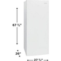Frigidaire 28-Inch, 16 Cu. Ft. Freestanding All Refrigerator - FRAE1626AW