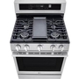 LG 30-Inch Smart Gas Range With Air Fry - LRGN6325X