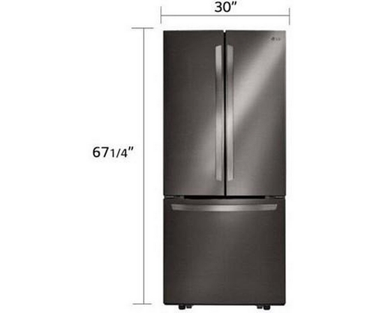 LG 30-Inch, 21.8 Cu.Ft. Freestanding French 3-Door Refrigerator With Smartdiagnosis™ Technology - LRFNS2200D