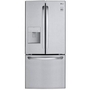 LG 30-Inch, 21.8 Cu.Ft. Freestanding French 3-Door Refrigerator With External Water Dispensing System - LRFWS2200S