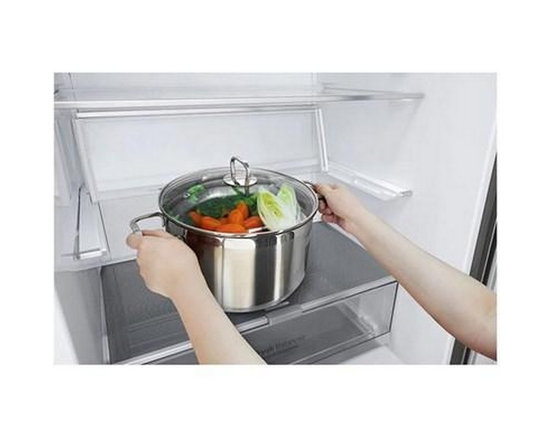 LG 28-Inch, 14.7 Cu.Ft. Counter-Depth Bottom Freezer Refrigerator With Multi-Air Flow Cooling - LBNC15251V