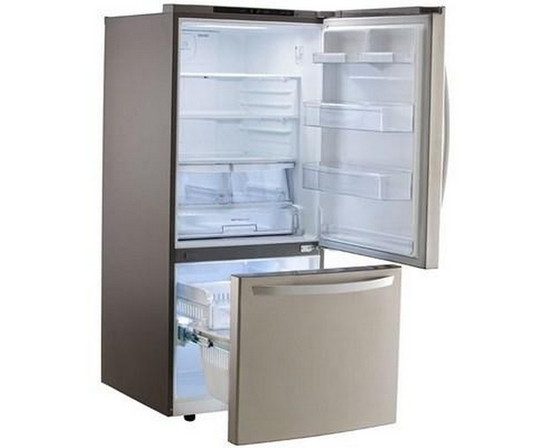 LG 30-Inch, 22.1 Cu.Ft. Freestanding Bottom Freezer Refrigerator With Multi-Air Flow System - LRDNS2200S