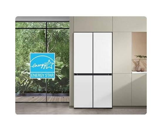 Samsung Bespoke 36-Inch, 22.5 Cu. Ft. Counter Depth 4-Door Refrigerator With Beverage Center™ - RF23DB960012AA