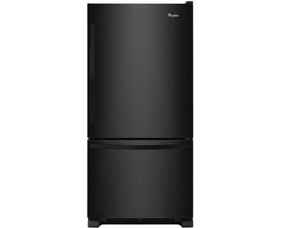 Whirlpool 33-Inch, 22 Cu. Ft. Bottom Freezer Refrigerator With Icemaker - WRB322DMBB