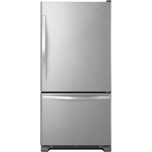 Whirlpool 33-Inch, 22 Cu. Ft. Bottom Freezer Refrigerator With Icemaker - WRB322DMBM