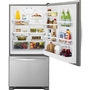 Whirlpool 33-Inch, 22 Cu. Ft. Bottom Freezer Refrigerator With Icemaker - WRB322DMBM
