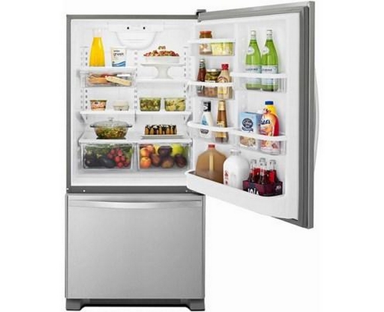 Whirlpool 30-Inch, 18.6 Cu. Ft. Bottom Freezer Refrigerator - WRB329RFBM