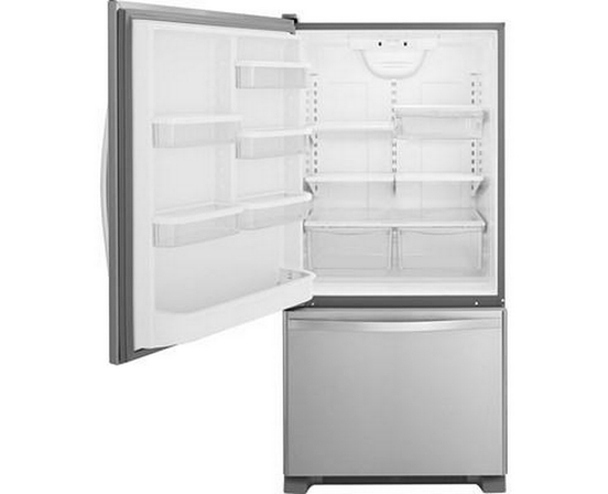 Whirlpool 30-Inch, 18.6 Cu. Ft. Bottom Freezer Refrigerator - WRB329LFBM