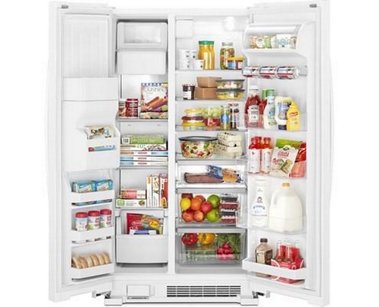 Whirlpool 36-Inch, 24.55 Cu. Ft. Side-By-Side Refrigerator - WRS325SDHW