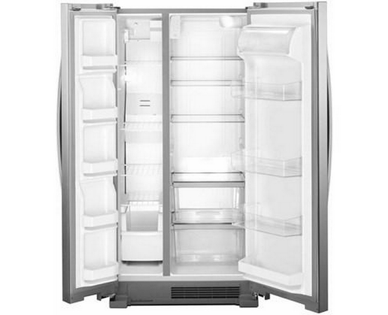 Whirlpool 33-Inch, 21.7 Cu. Ft. Freestanding Side-By-Side Refrigerator With Adaptive Defrost - WRS312SNHM